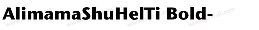 AlimamaShuHelTi Bold字体转换